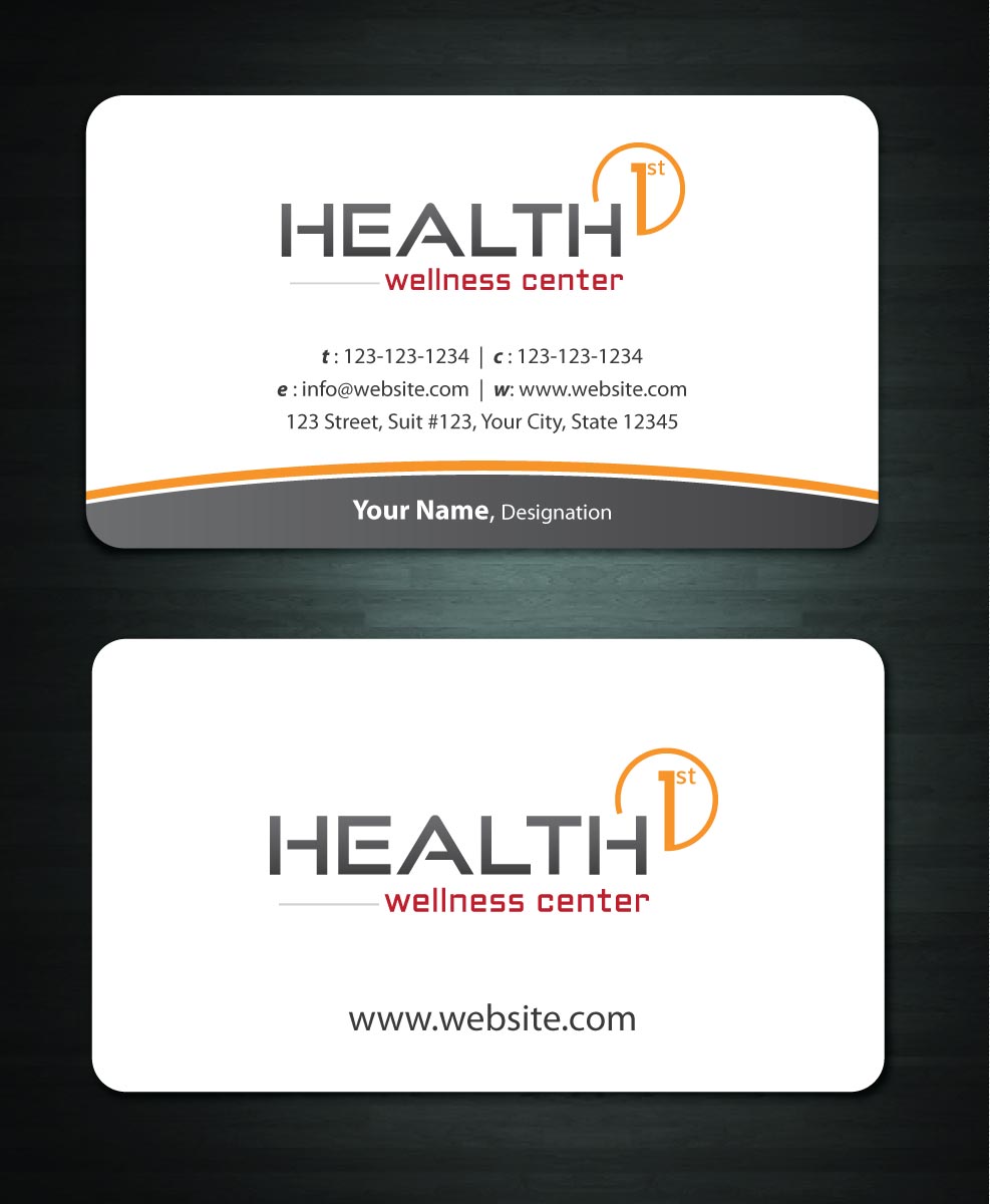 Business Card Design by Sbss for HealthFirst Wellness Center | Design #1142385