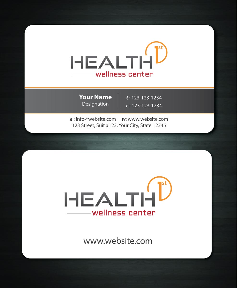 Business Card Design by Sbss for HealthFirst Wellness Center | Design #1142388