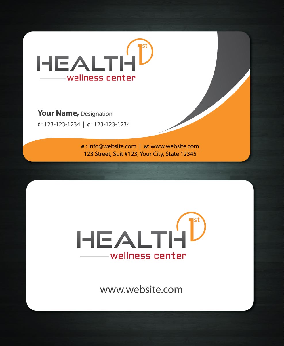 Business Card Design by Sbss for HealthFirst Wellness Center | Design #1142389