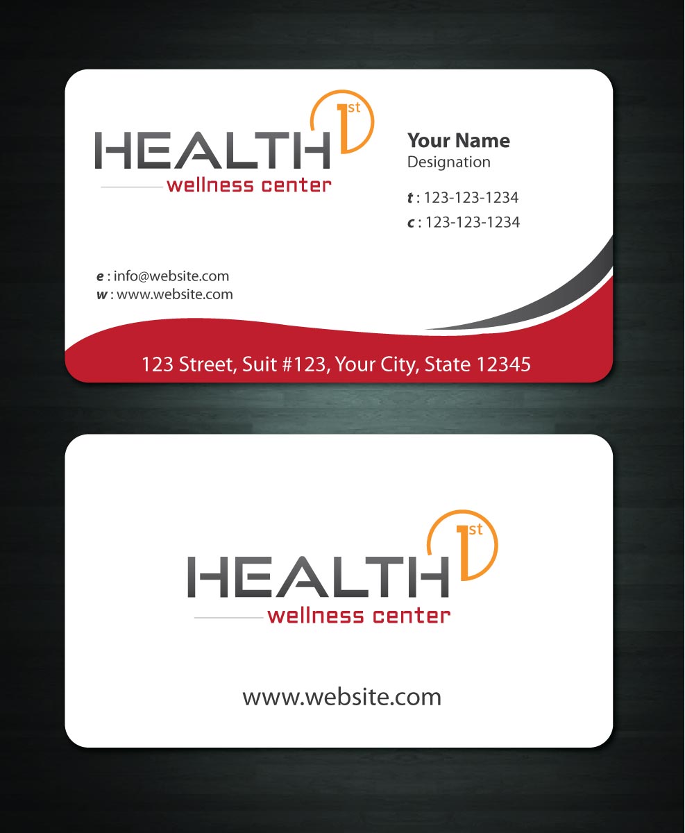 Business Card Design by Sbss for HealthFirst Wellness Center | Design #1142390