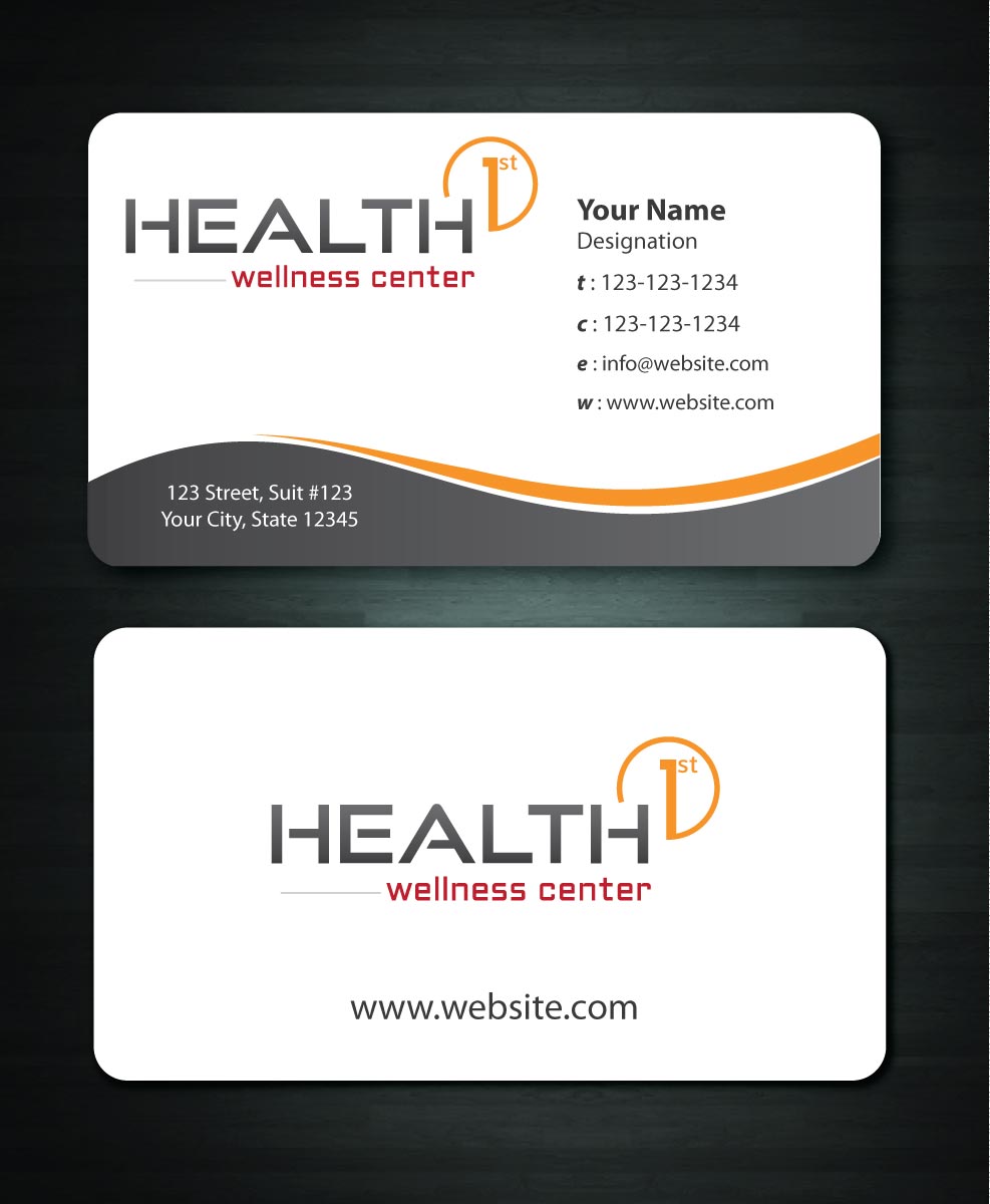 Business Card Design by Sbss for HealthFirst Wellness Center | Design #1142393