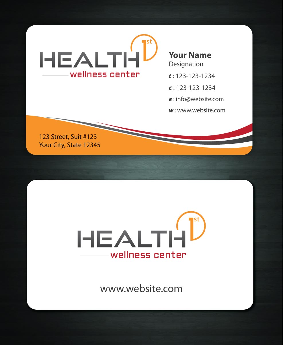 Business Card Design by Sbss for HealthFirst Wellness Center | Design #1142394