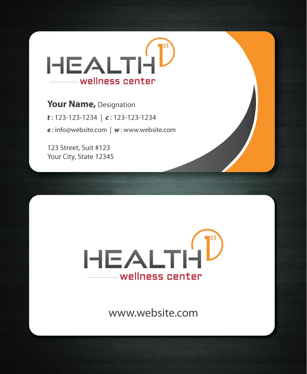 Business Card Design by Sbss for HealthFirst Wellness Center | Design #1142396
