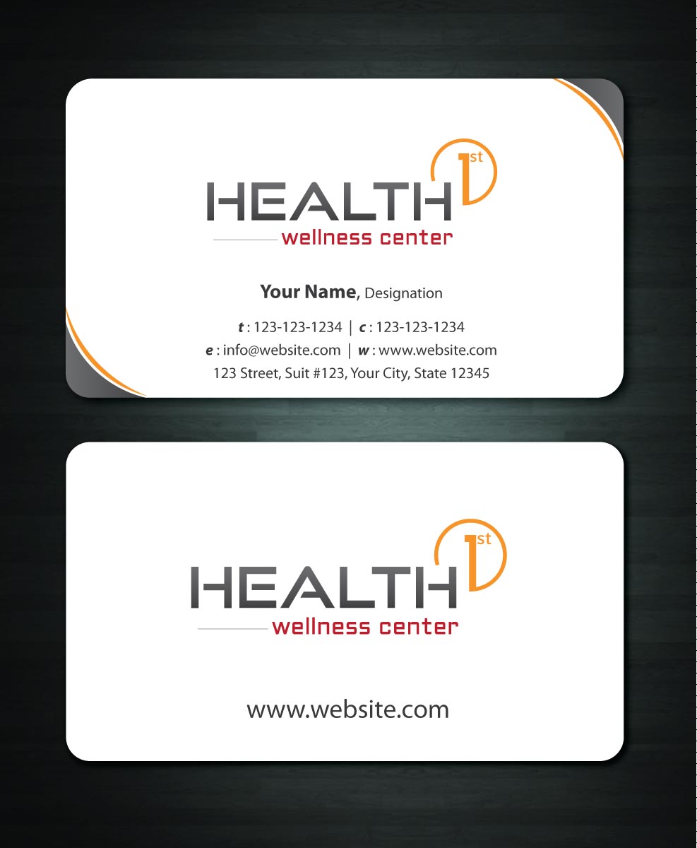 Business Card Design by Sbss for HealthFirst Wellness Center | Design #1142399