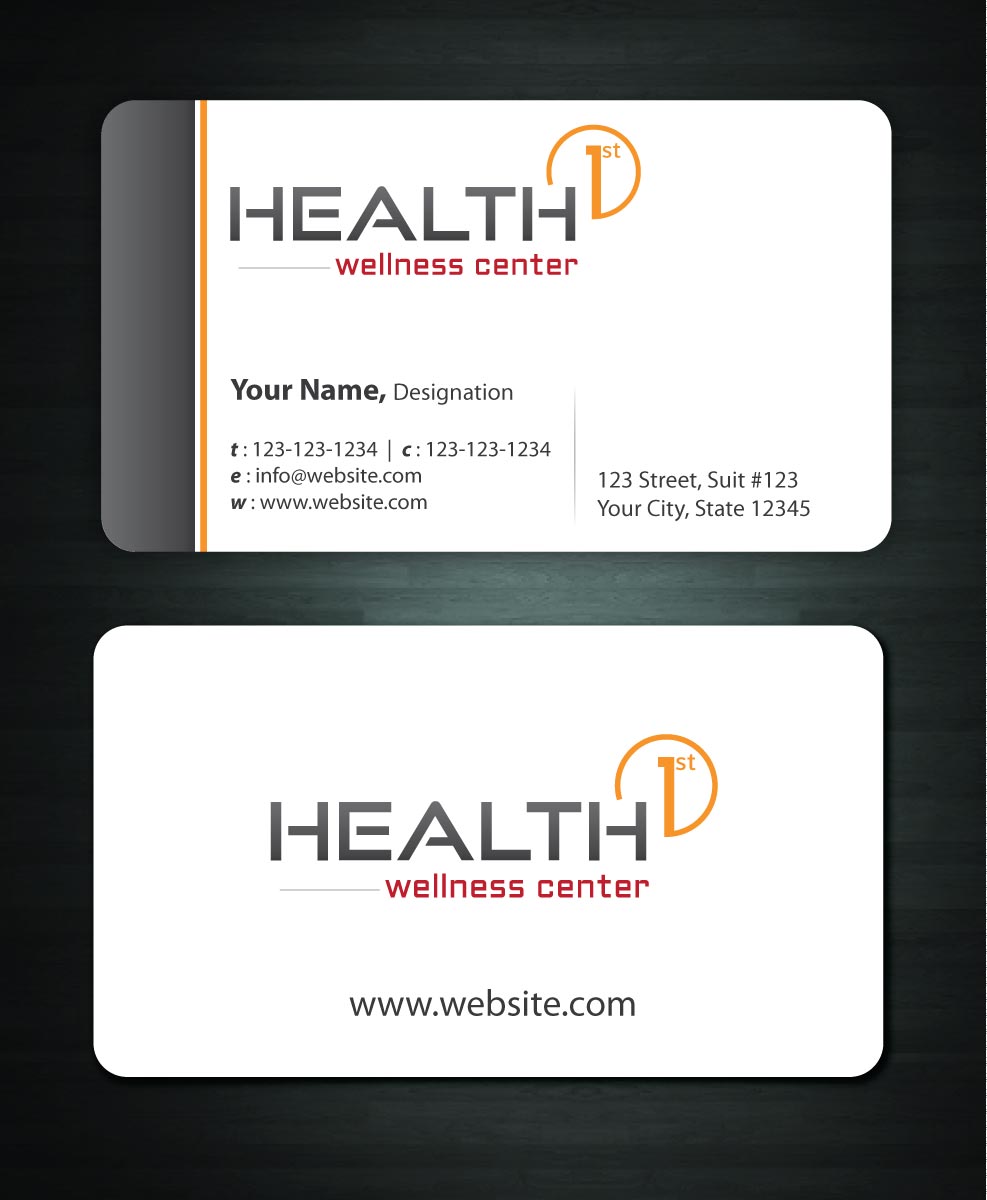 Business Card Design by Sbss for HealthFirst Wellness Center | Design #1142400