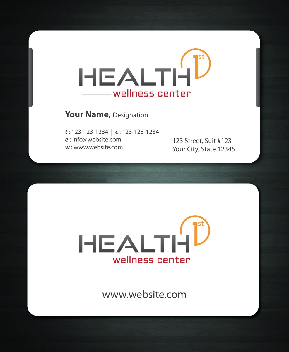 Business Card Design by Sbss for HealthFirst Wellness Center | Design #1142401
