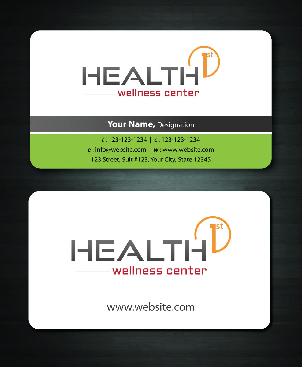 Business Card Design by Sbss for HealthFirst Wellness Center | Design #1142404