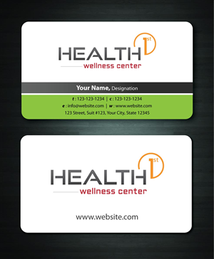 Business Card Design by Sbss for HealthFirst Wellness Center | Design: #1142404