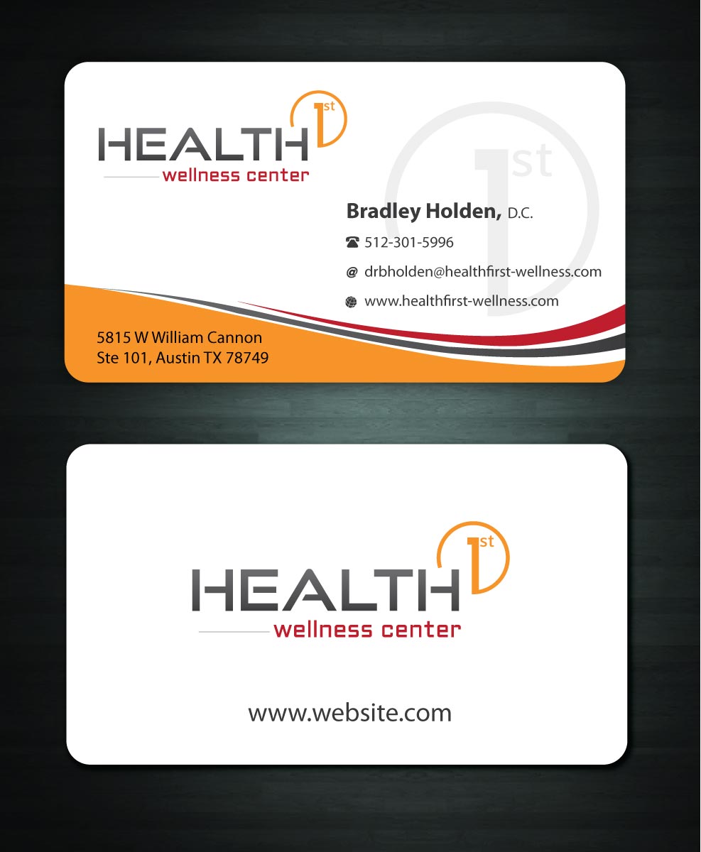 Business Card Design by Sbss for HealthFirst Wellness Center | Design #1160131