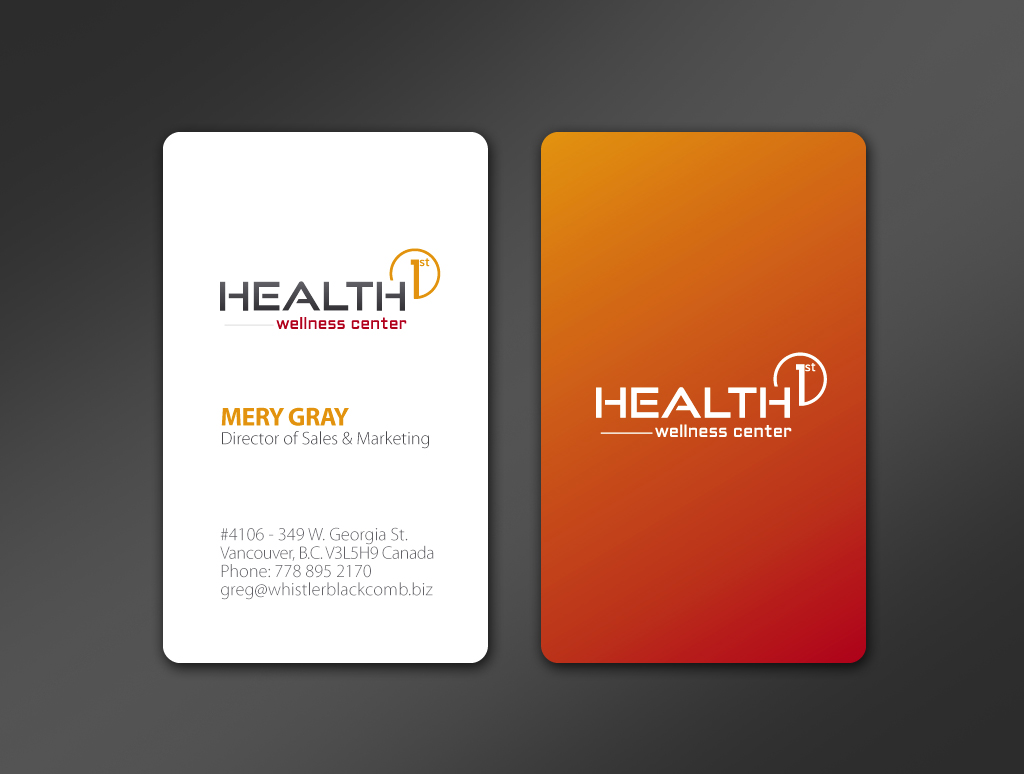 Business Card Design by Sonya for HealthFirst Wellness Center | Design #1141800