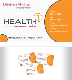 Business Card Design by TechWise for HealthFirst Wellness Center | Design: #1143722