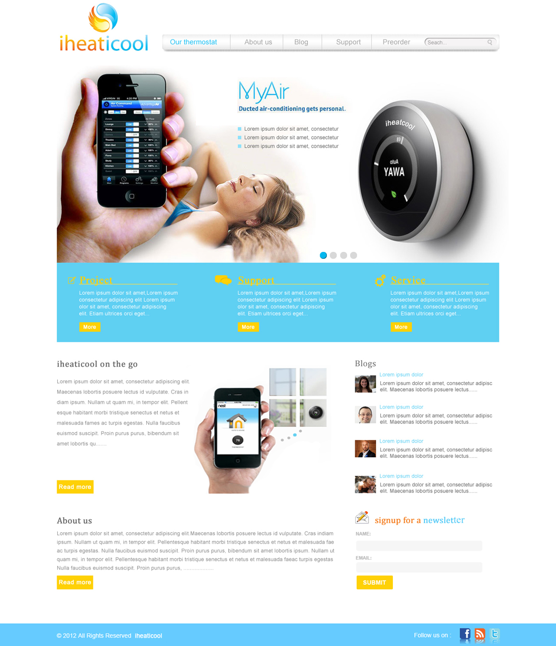 Web Design by Desire Design Solutions for iHeatiCool  | Design #1133362
