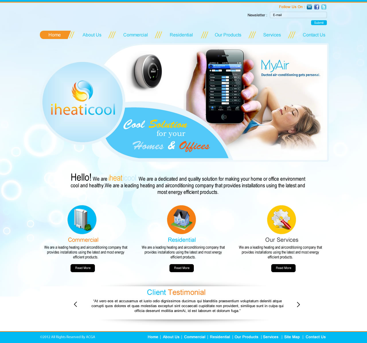 Web Design by TechWise for iHeatiCool  | Design #1134520