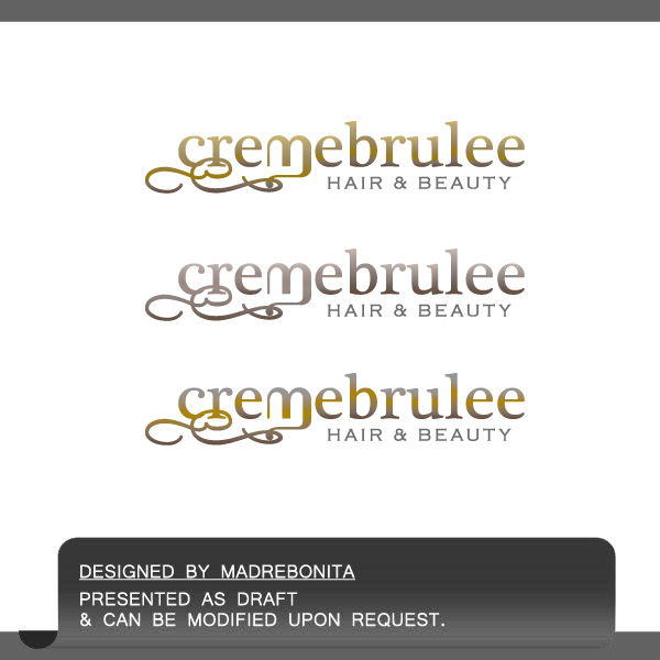 Logo-Design von madrebonita für Cremebrulee Hair & Beauty | Design #4102382