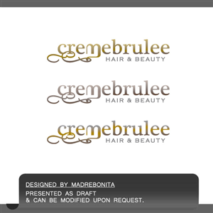 Logo-Design von madrebonita für Cremebrulee Hair & Beauty | Design: #4102382