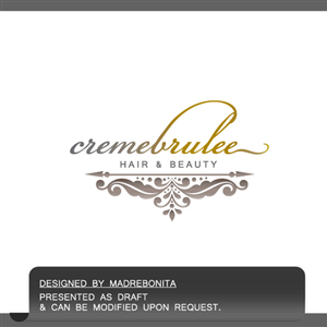 Logo-Design von madrebonita für Cremebrulee Hair & Beauty | Design: #4102384