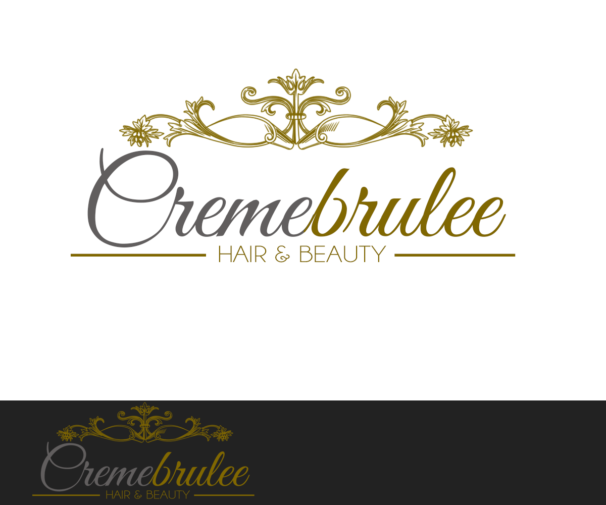Logo Design by Rimar for Cremebrulee Hair & Beauty | Design #4118552
