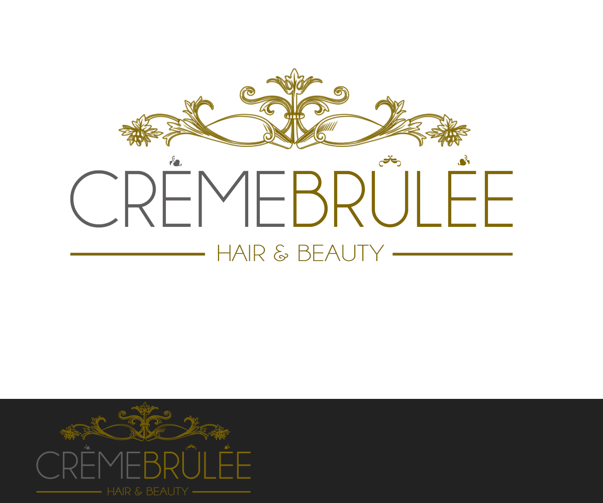 Logo-Design von Rimar für Cremebrulee Hair & Beauty | Design #4150472
