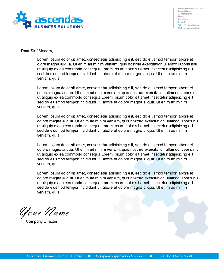 Letterhead Design by Parul for Ascendas | Design #1132910