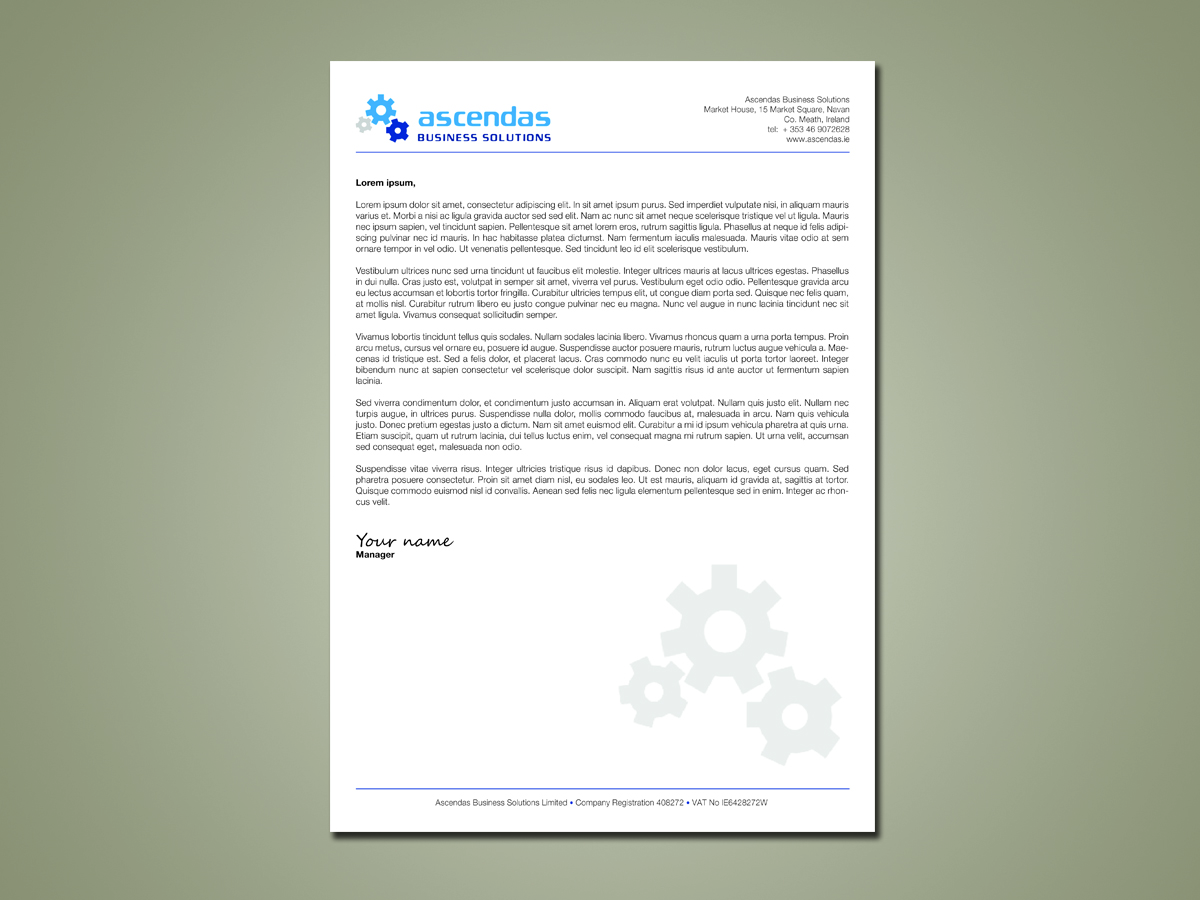 Letterhead Design by zotik for Ascendas | Design #1152593