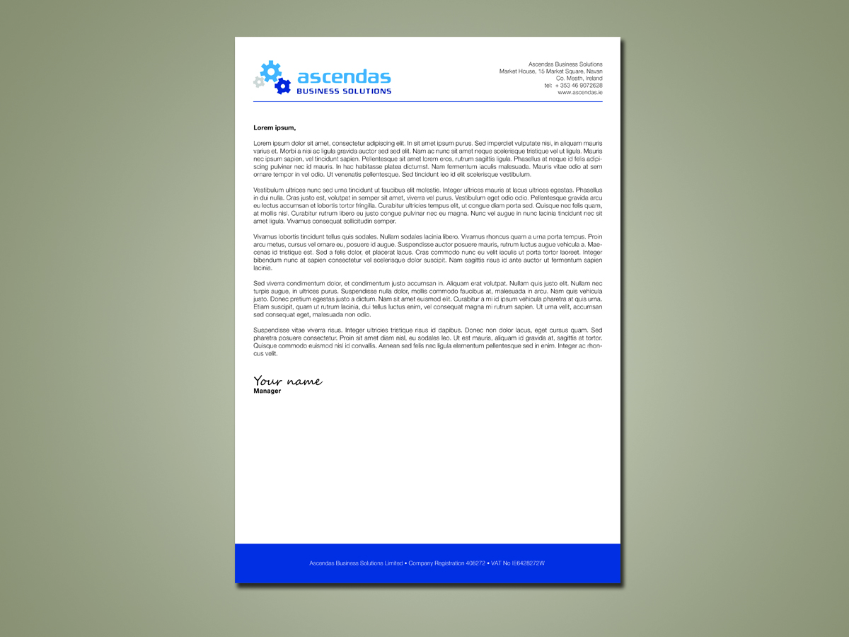 Letterhead Design by zotik for Ascendas | Design #1152599