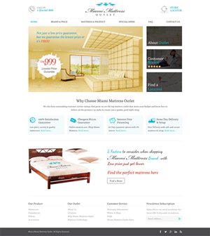 Miami Mattress Outlet Website | Web Design by Mayank Patel