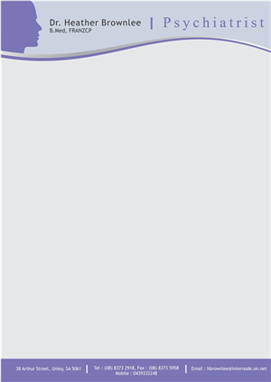 Psychiatrist/ Psychotherapist needs a letterhead design | 38 Letterhead ...