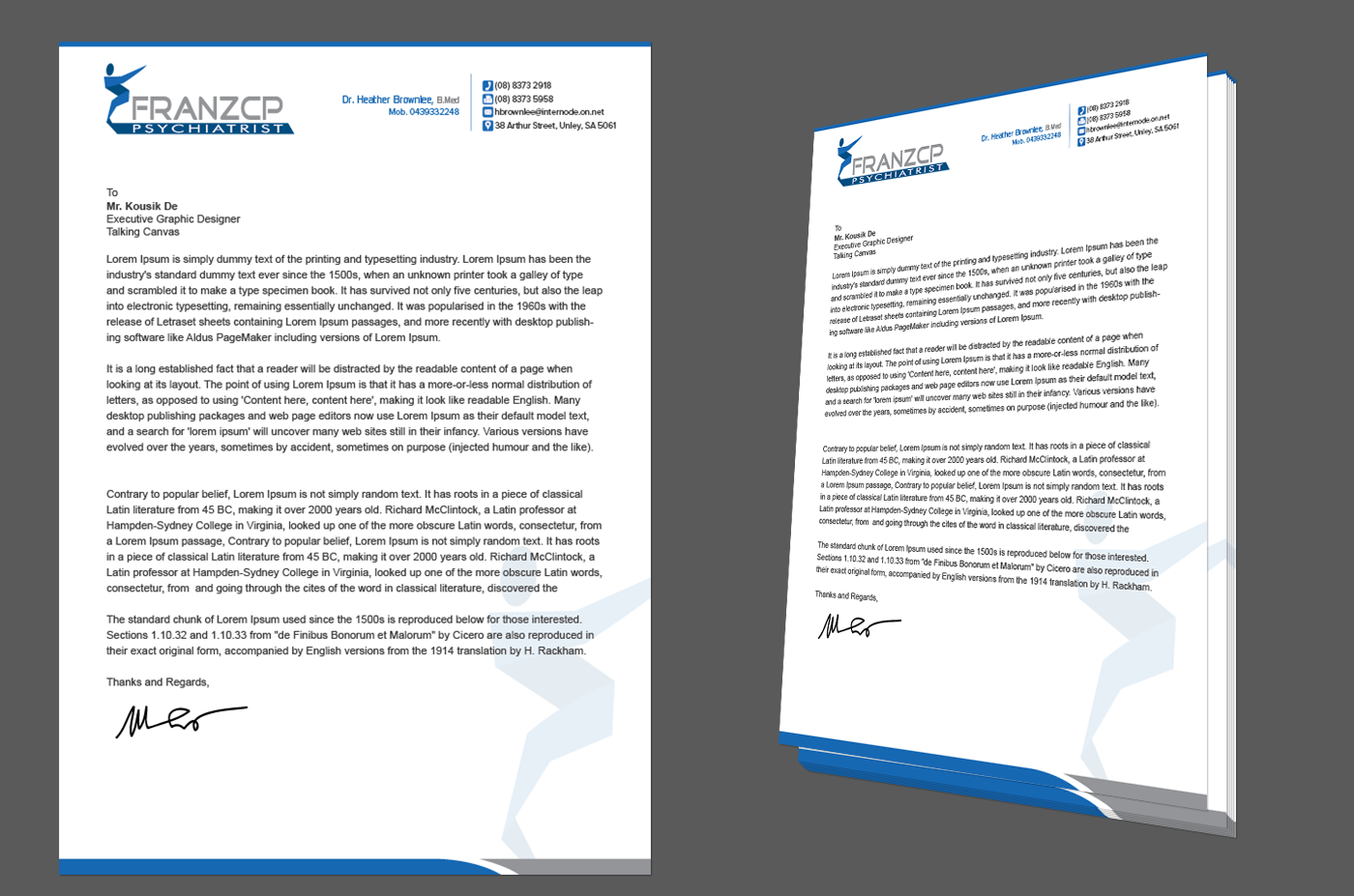 Letterhead Design by kousik for this project | Design #4086291
