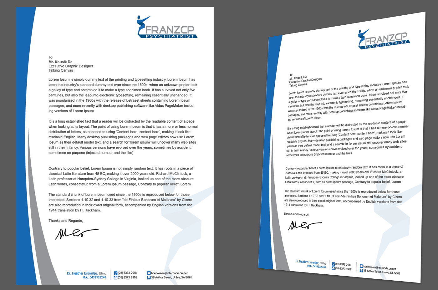 Letterhead Design by kousik for this project | Design #4086317