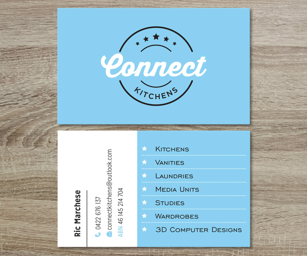 Visitenkarten-Design von MessyDesk für Connect Kitchens | Design #4094683