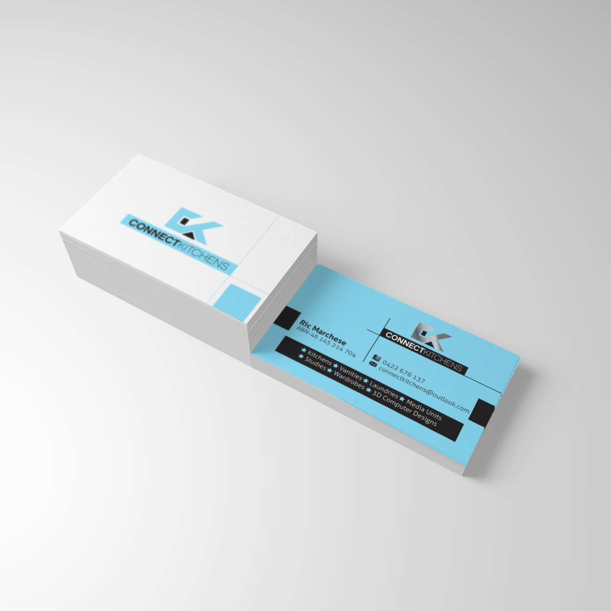 Design de Carte de Visite par dkthedon pour Connect Kitchens | Design #4124195