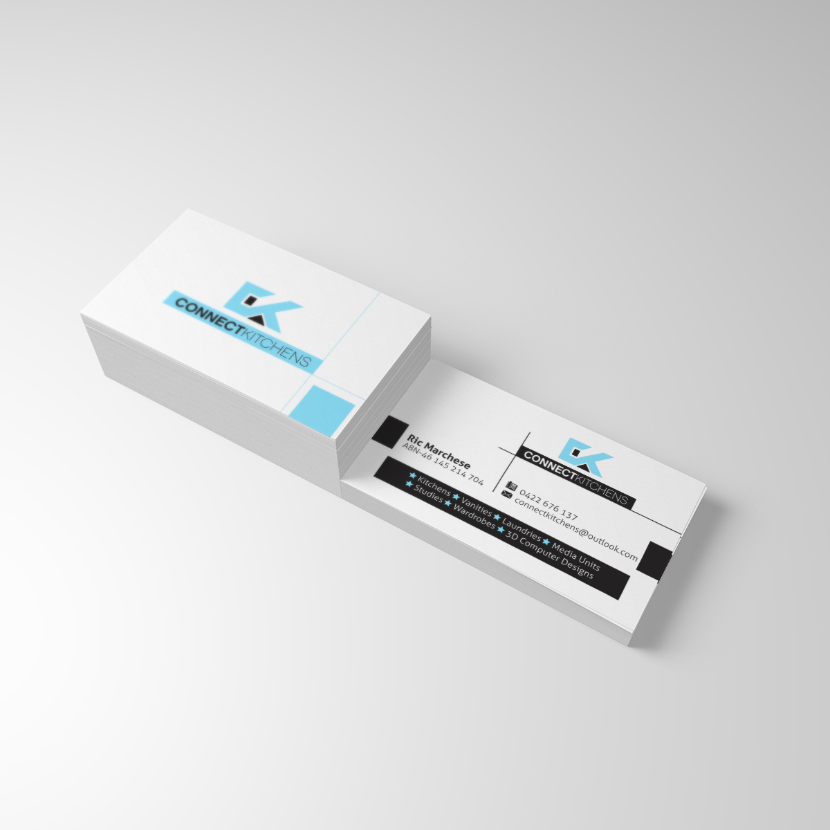 Design de Carte de Visite par dkthedon pour Connect Kitchens | Design #4124229