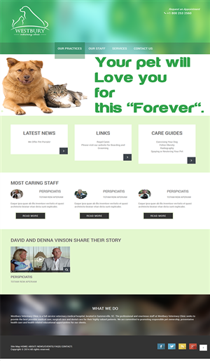 Diseño Web por Honey Pandya para Westbury Veterinary Clinic | Diseño: #4089707