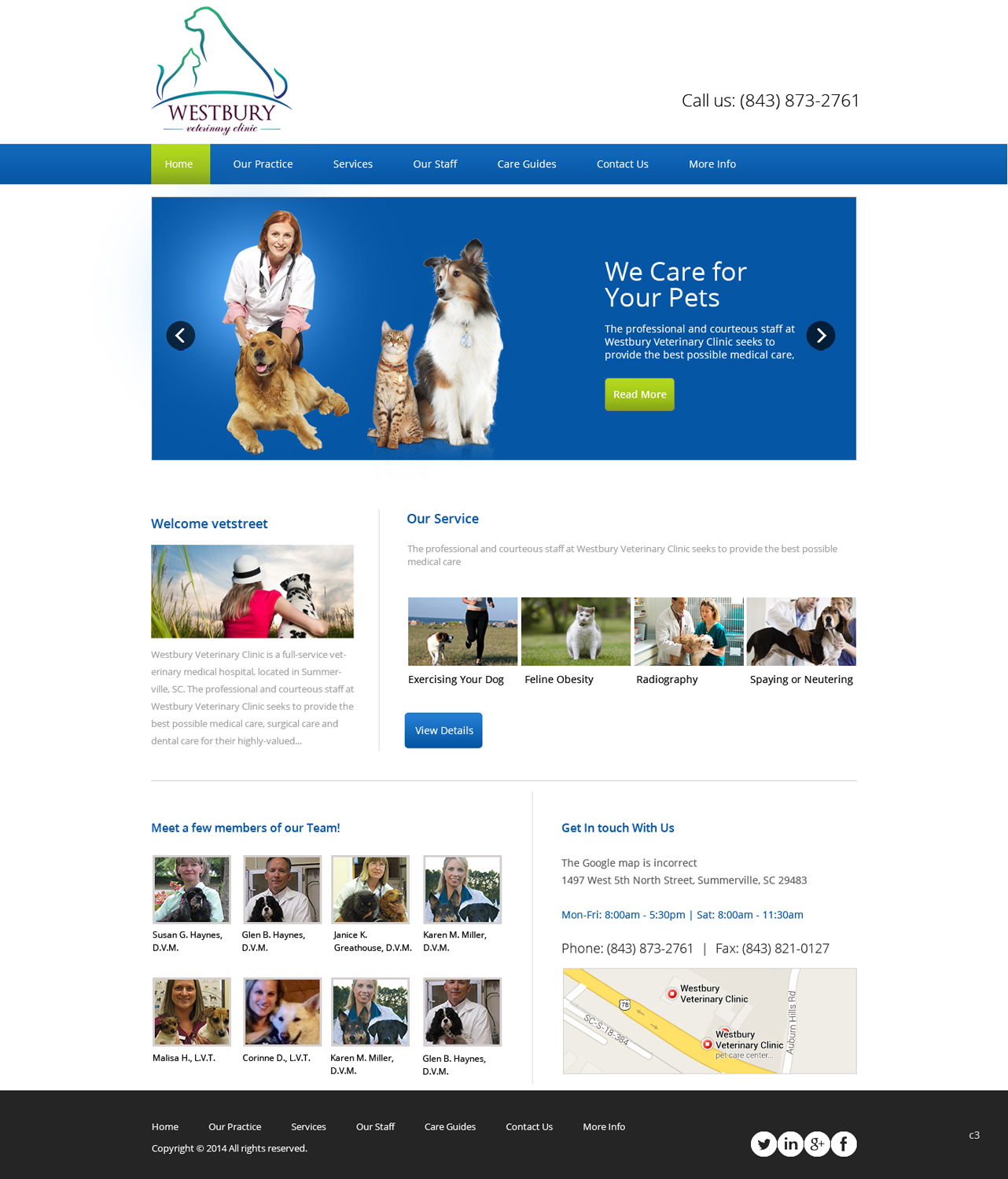 Web Design by pb for Westbury Veterinary Clinic | Design #4097552