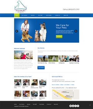 Diseño Web por pb para Westbury Veterinary Clinic | Diseño: #4097552
