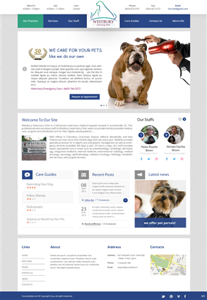 Diseño Web por pb para Westbury Veterinary Clinic | Diseño: #4097567