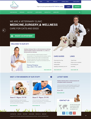 Diseño Web por pb para Westbury Veterinary Clinic | Diseño: #4097588