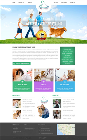 Diseño Web por pb para Westbury Veterinary Clinic | Diseño: #4097592