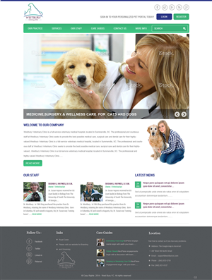 Diseño Web por pb para Westbury Veterinary Clinic | Diseño: #4097595