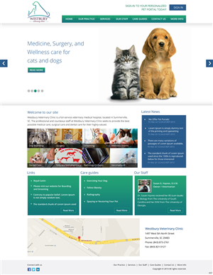Diseño Web por pb para Westbury Veterinary Clinic | Diseño: #4097597
