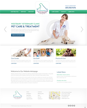 Diseño Web por pb para Westbury Veterinary Clinic | Diseño: #4097601