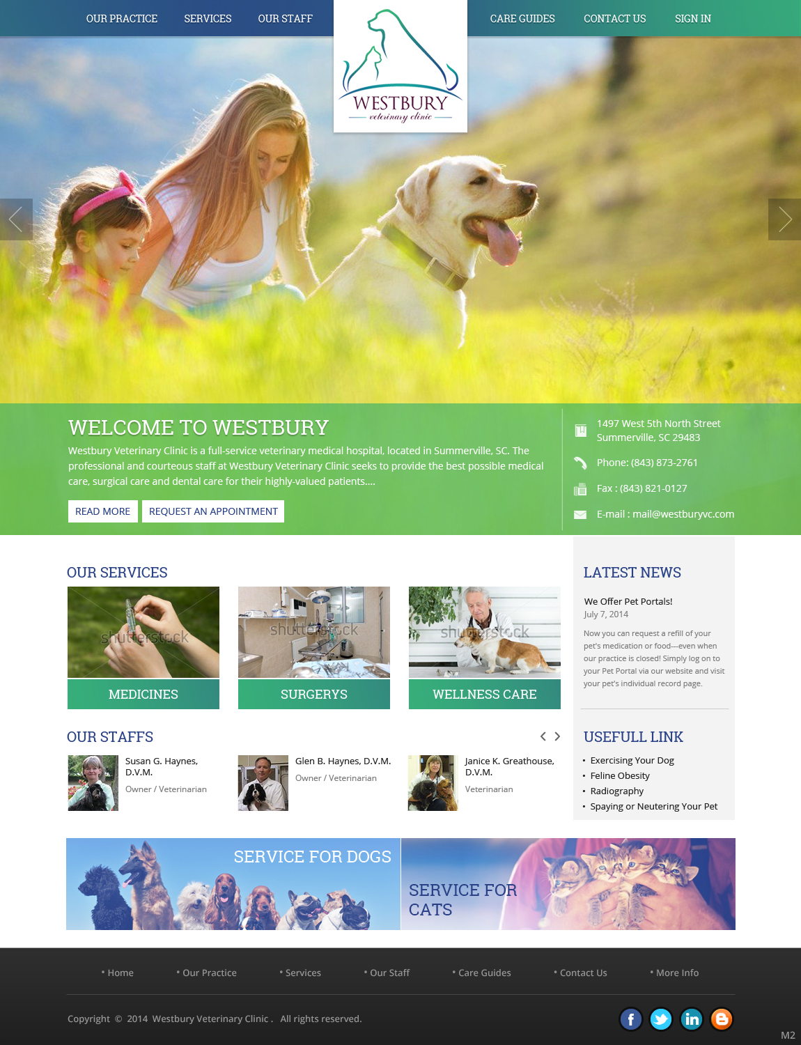Diseño Web por pb para Westbury Veterinary Clinic | Diseño #4097611