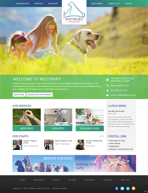Diseño Web por pb para Westbury Veterinary Clinic | Diseño: #4097611