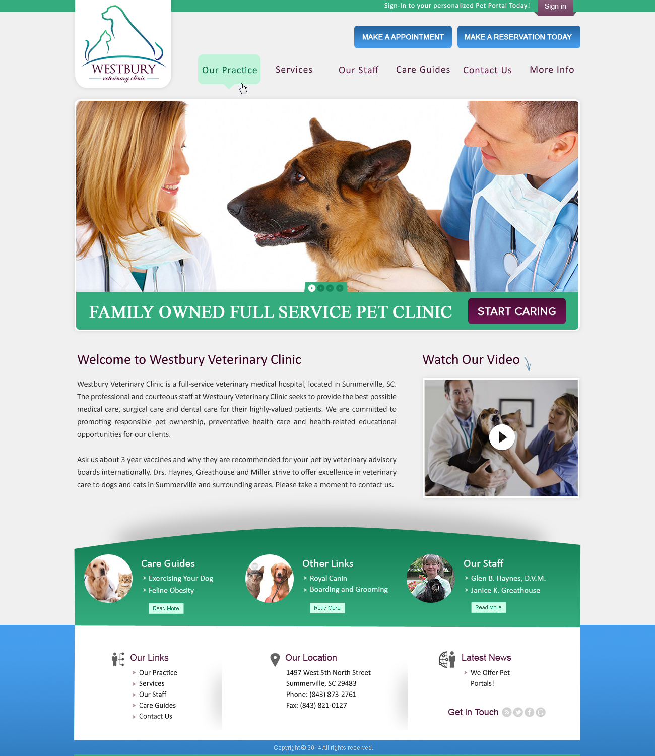 Diseño Web por Sbss para Westbury Veterinary Clinic | Diseño #4099782
