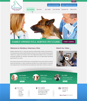 Small animal veterinary clinic needs a new web site design | Web Design par Sbss