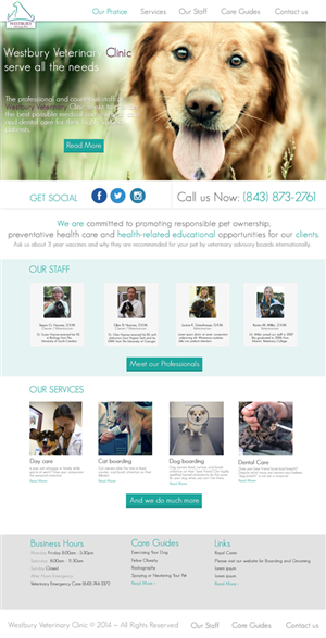 Diseño Web por s0ta para Westbury Veterinary Clinic | Diseño: #4111233
