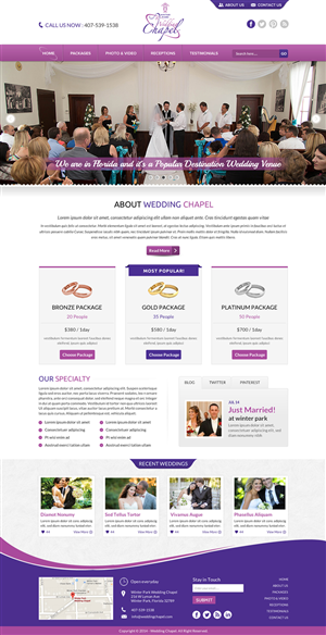 Winter Park Wedding Chapel Web Page Design