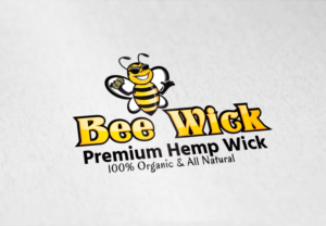 Bee Wick- Premium Hemp Wick-100% Organic & All Natural | Logo Design by Ena