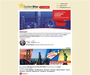 Newsletter Design by gfxer for Golden Star Tour, Inc. | Design: #4225944