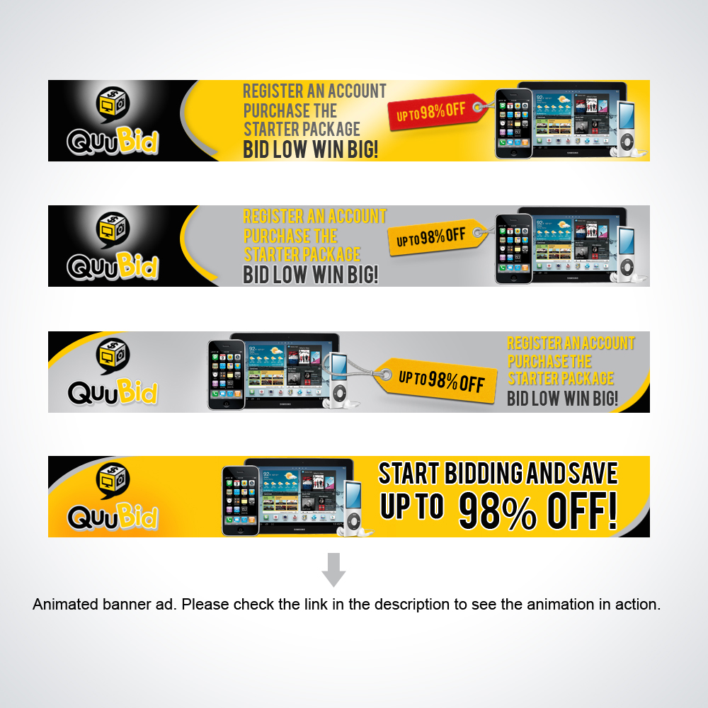 Banner Ad Design by Janko Janakievski for QuuBid, LLC. | Design #4143817